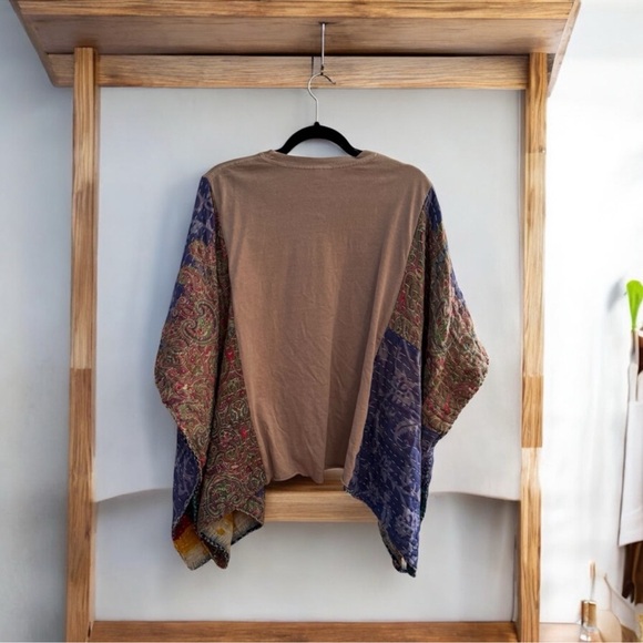 PRINCE Band T with Kantha Sleeves Boho Handmade One of A Kind - Picture 5 of 6